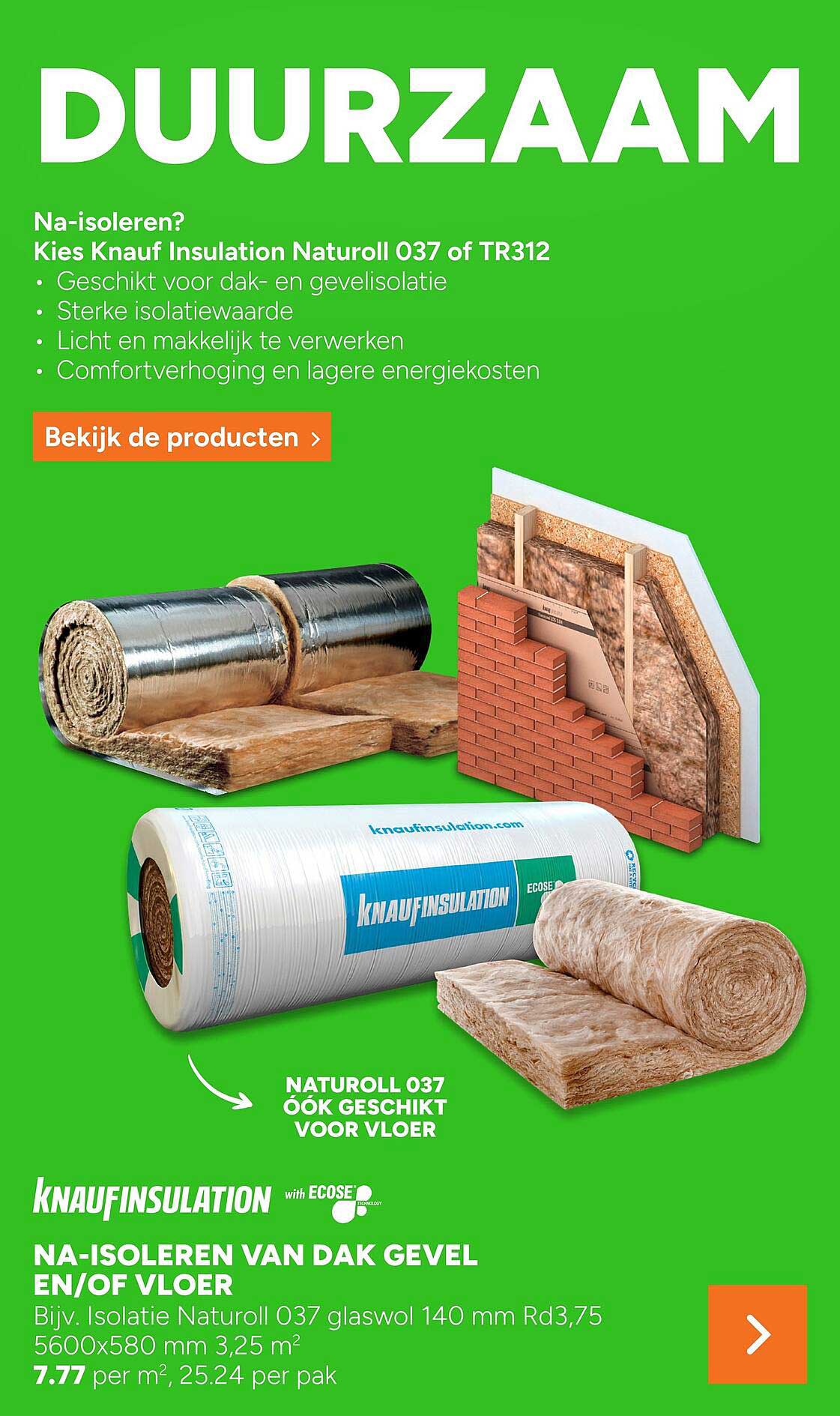 NA-ISOLEREN VAN DAK GEVEL EN/OF VLOER