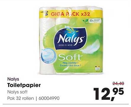 Naly's Toiletpapier Naly's soft Pak 32 rollen | 60004990