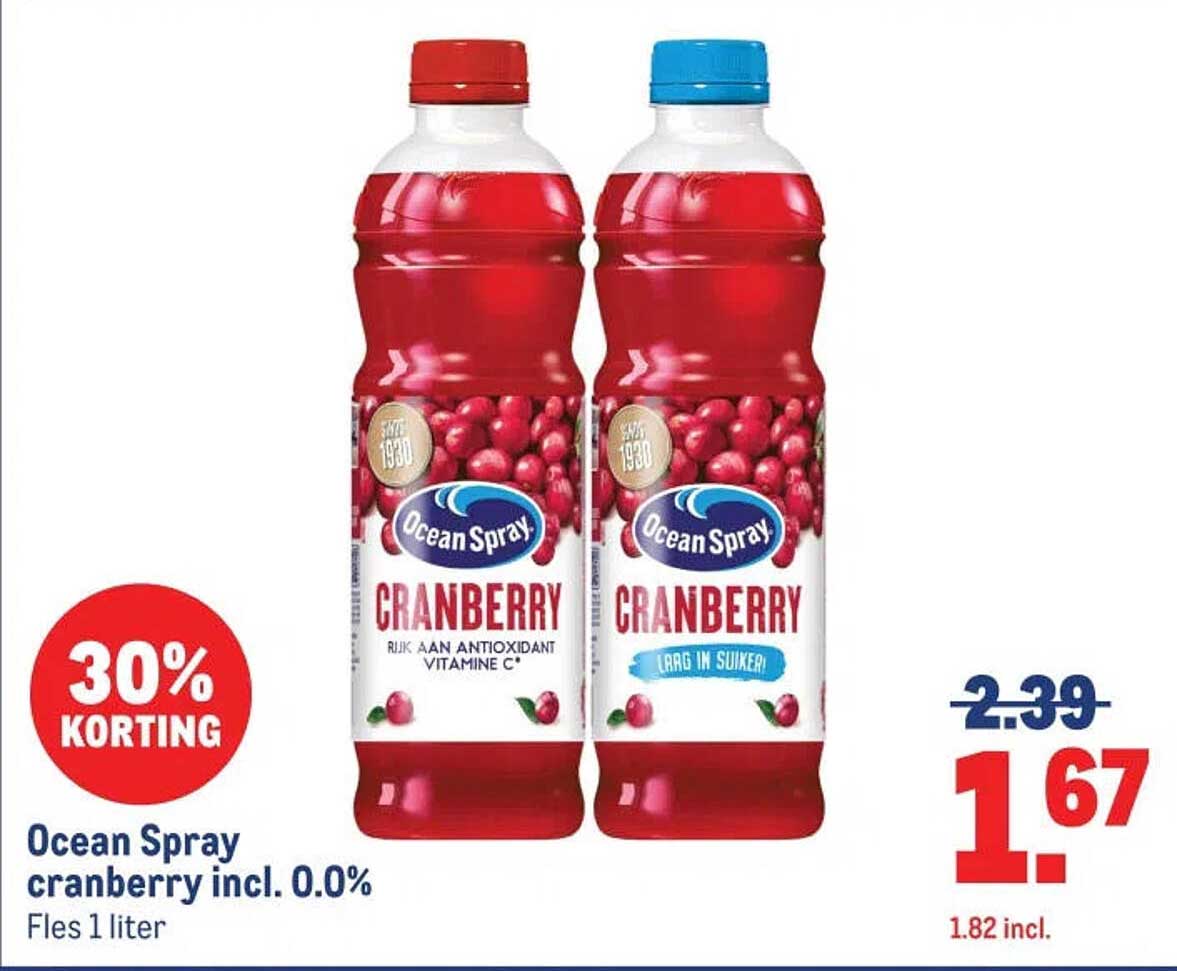 Ocean Spray cranberry incl. 0.0%