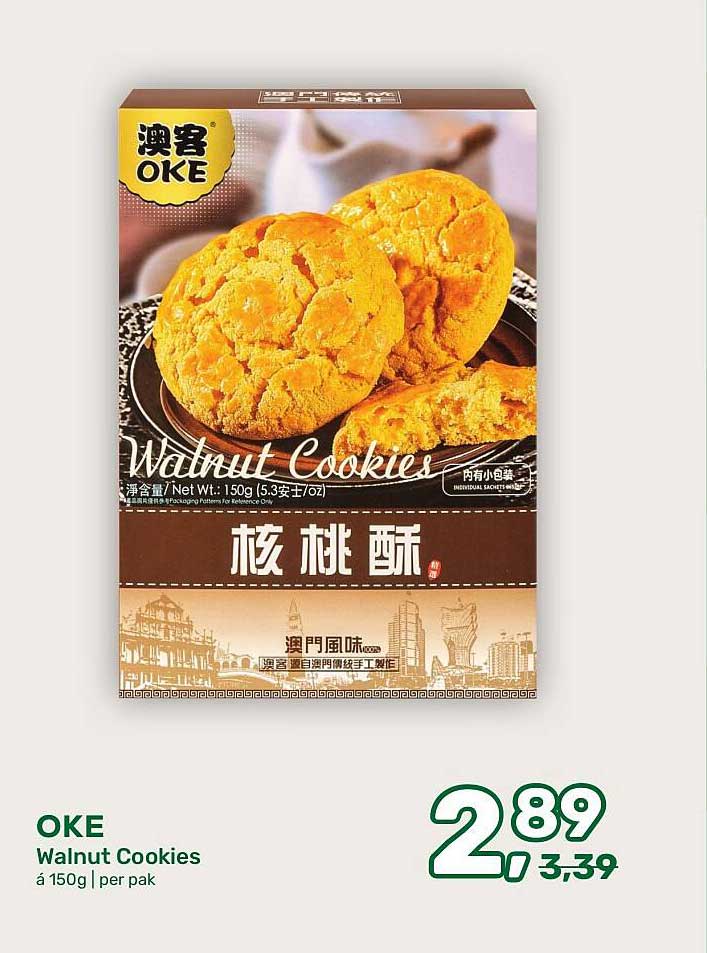 OKE Walnut Cookies á 150g | per pak