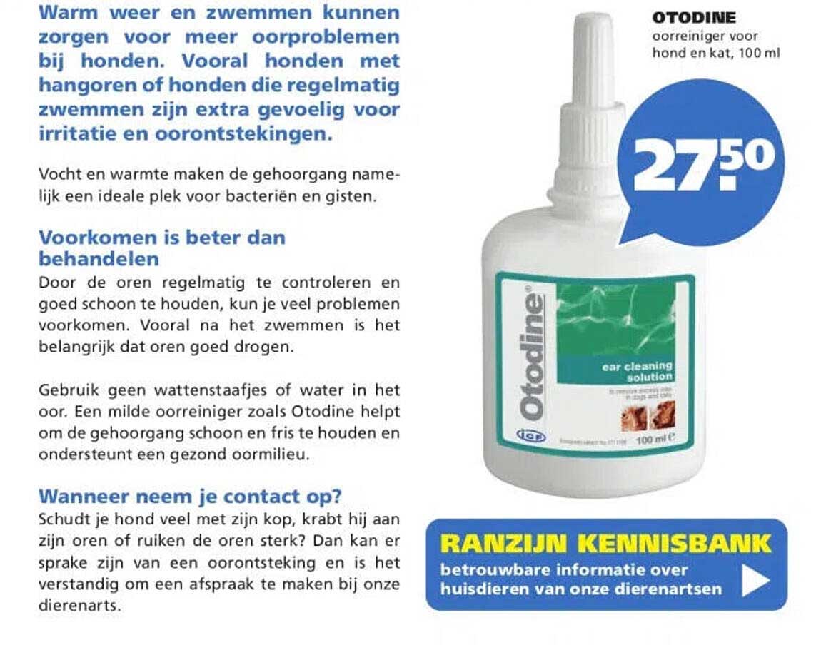 OTODINE oorreiniger voor hond en kat, 100 ml