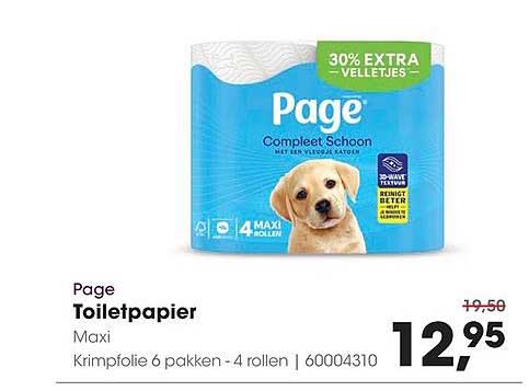 Page Toiletpapier Maxi Krimpfolie 6 pakken - 4 rollen | 60004310