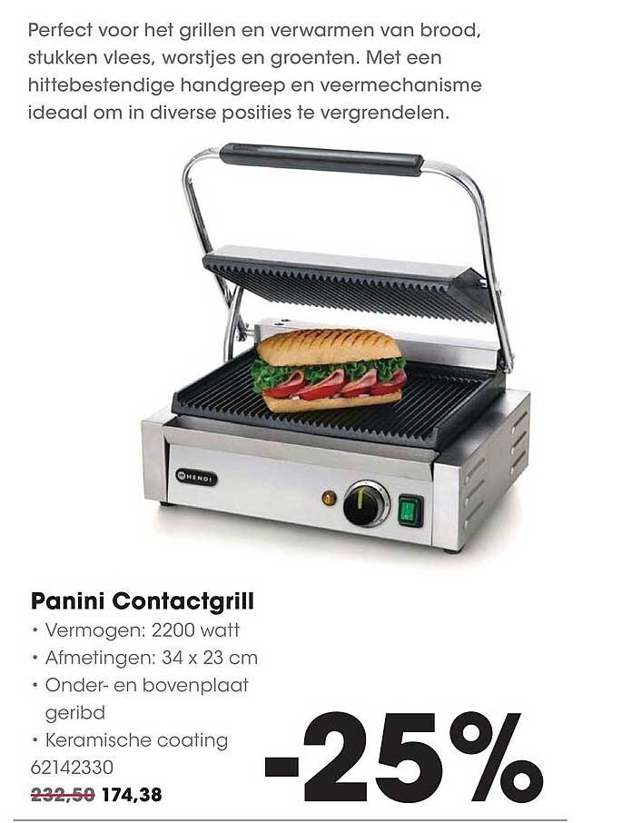 Panini Contactgrill -25%
