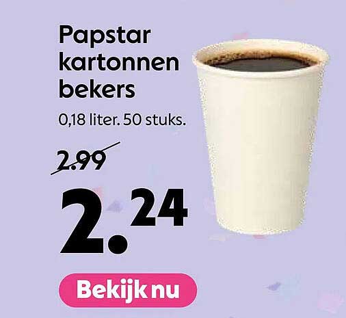 Papstar kartonnen bekers
