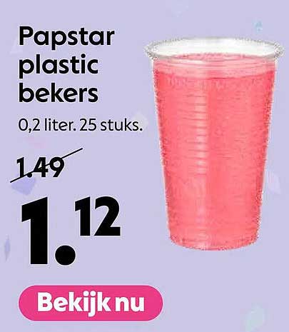 Papstar plastic bekers