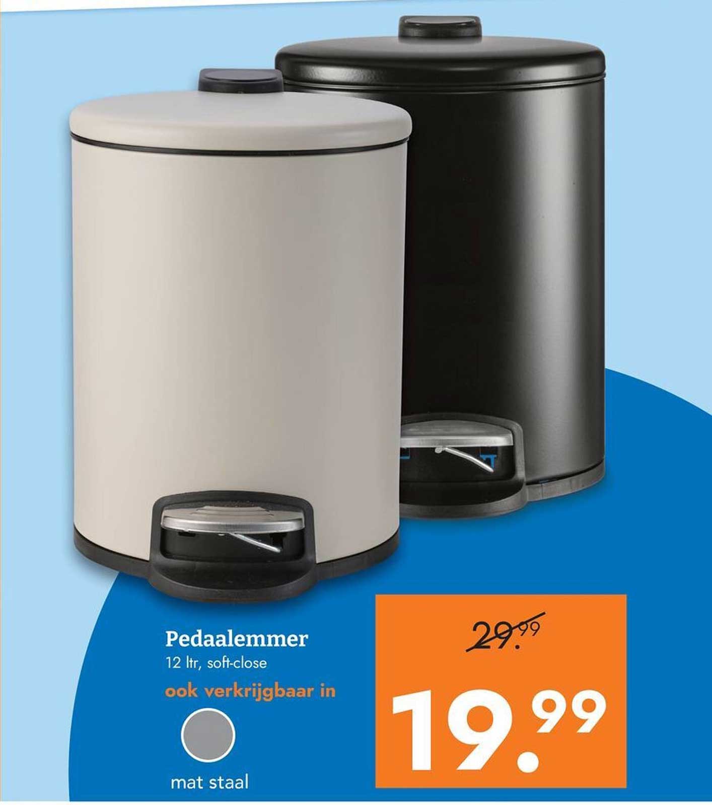 Pedaalemmer 12 ltr, soft-close