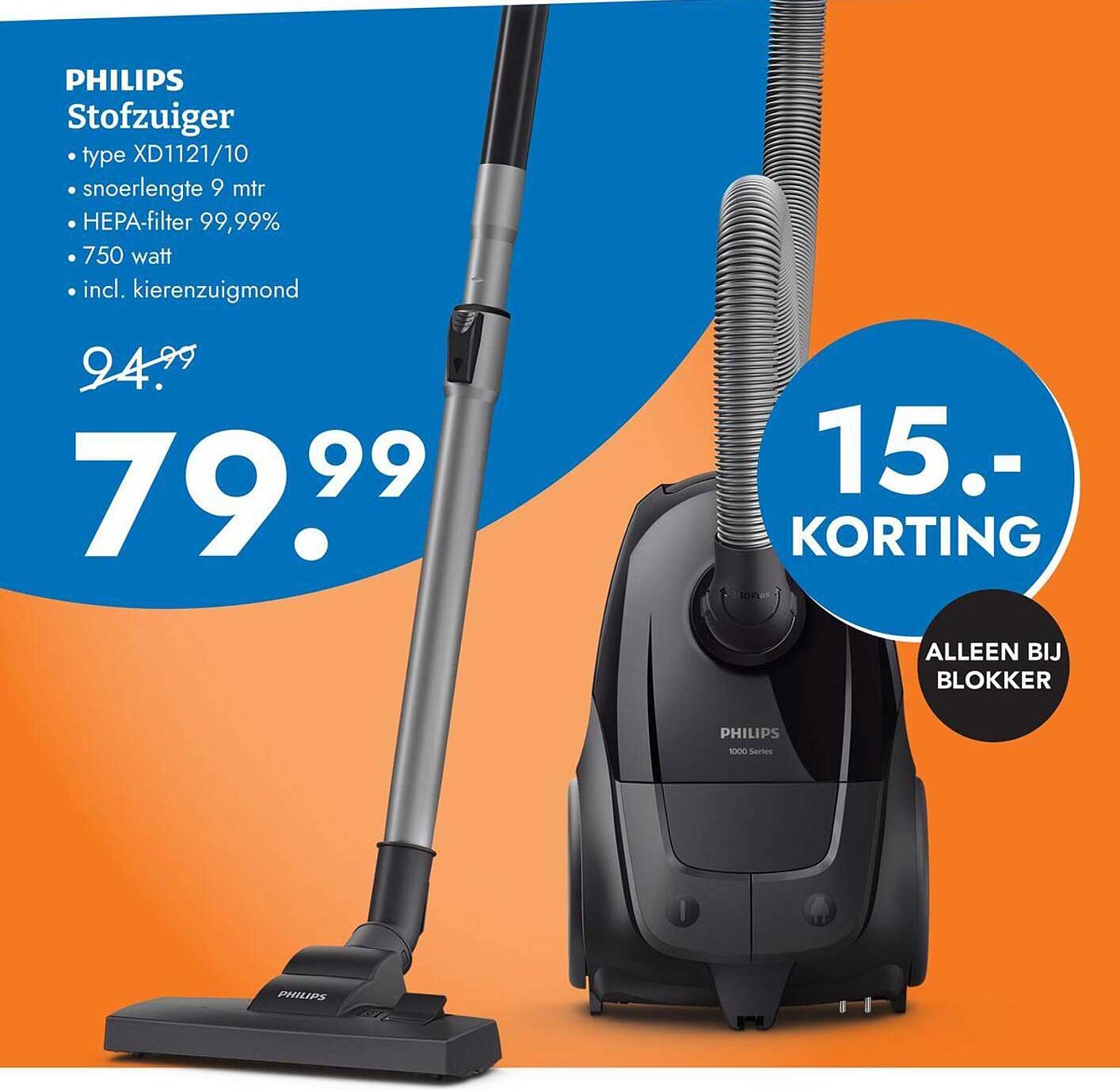 PHILIPS Stofzuiger type XD1121/10