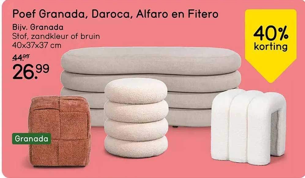Poef Granada, Daroca, Alfaro en Fitero