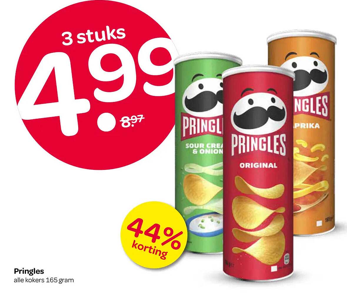Pringles alle kokers 165 gram