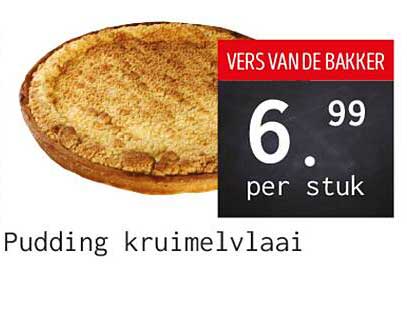 Pudding kruimelvlaai