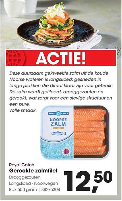 Royal Catch Gerookte zalmfilet Draaggezouten Longsliced - Noorwegen