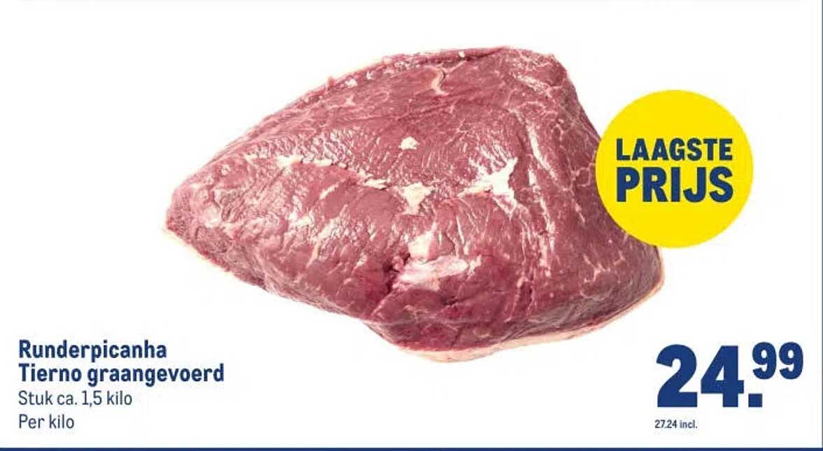 Runderpicanha Tierno graangevoerd