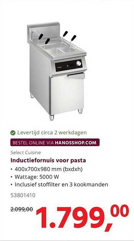 Select Cuisine Inductiefornuis voor pasta