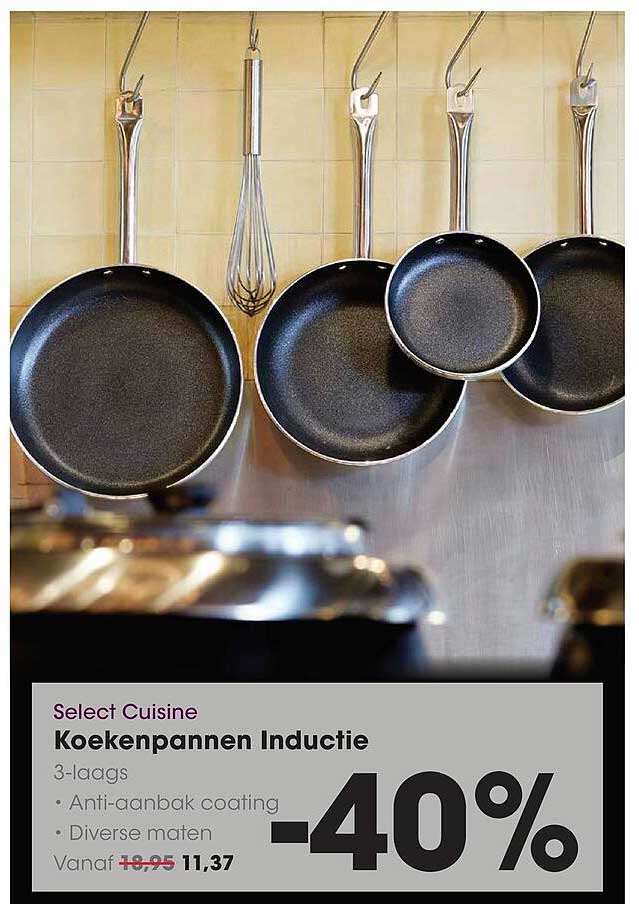 Select Cuisine Koekenpannen Inductie 3-laags -40%