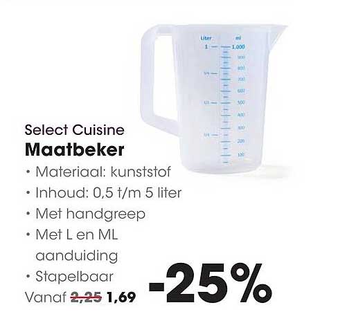 Select Cuisine Maatbeker -25%