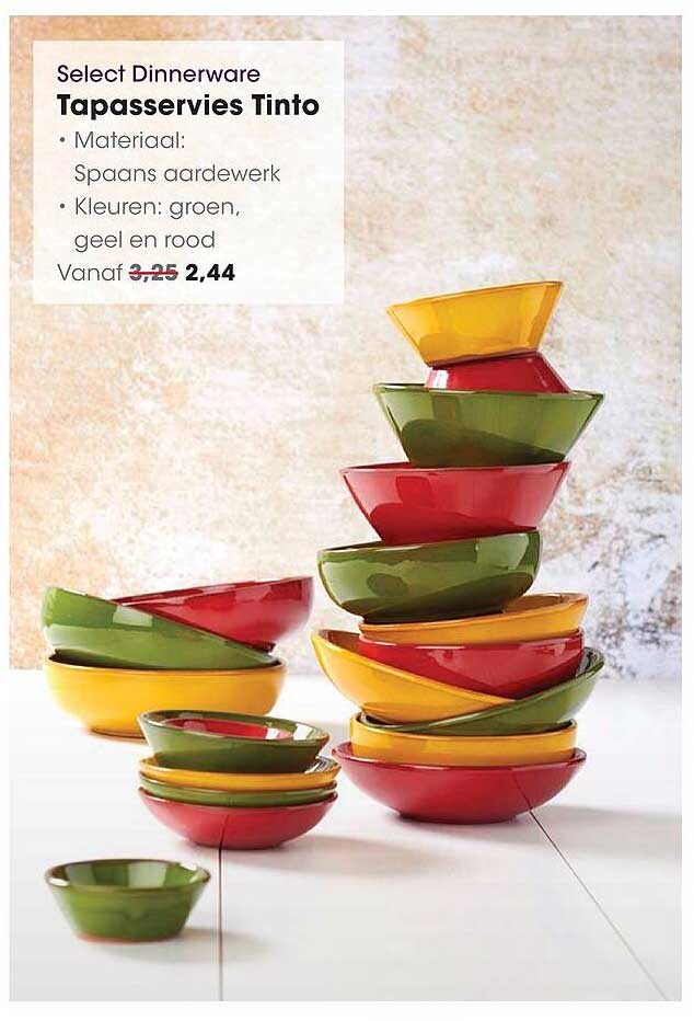 Select Dinnerware Tapasservies Tinto