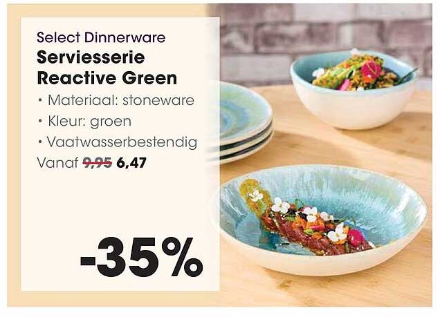 Serviesserie Reactive Green