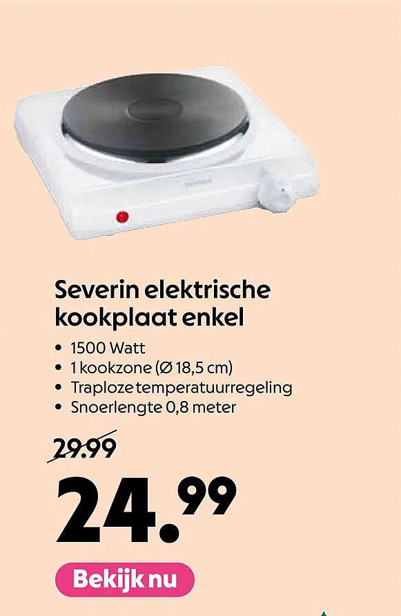 Severin elektrische kookplaat enkel