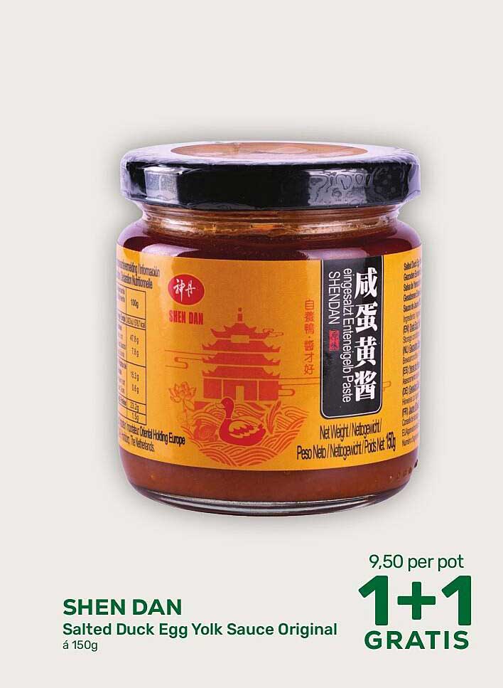 SHEN DAN Salted Duck Egg Yolk Sauce Original à 150g 1+1 GRATIS