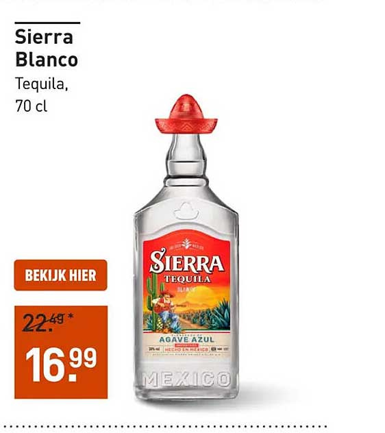 Sierra Blanco Tequila, 70 cl