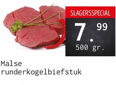 Slagersspecial Malse runderkogelbiefstuk