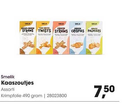 Smelik Kaaszoutjes Assorti Krimpfolie 490 gram