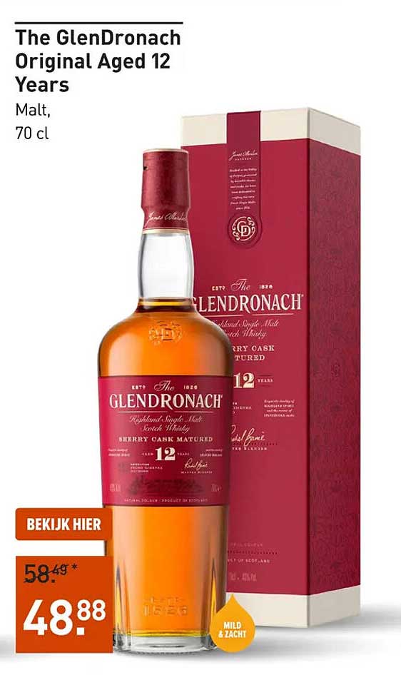 The GlenDronach Original Aged 12 Years Malt, 70 cl