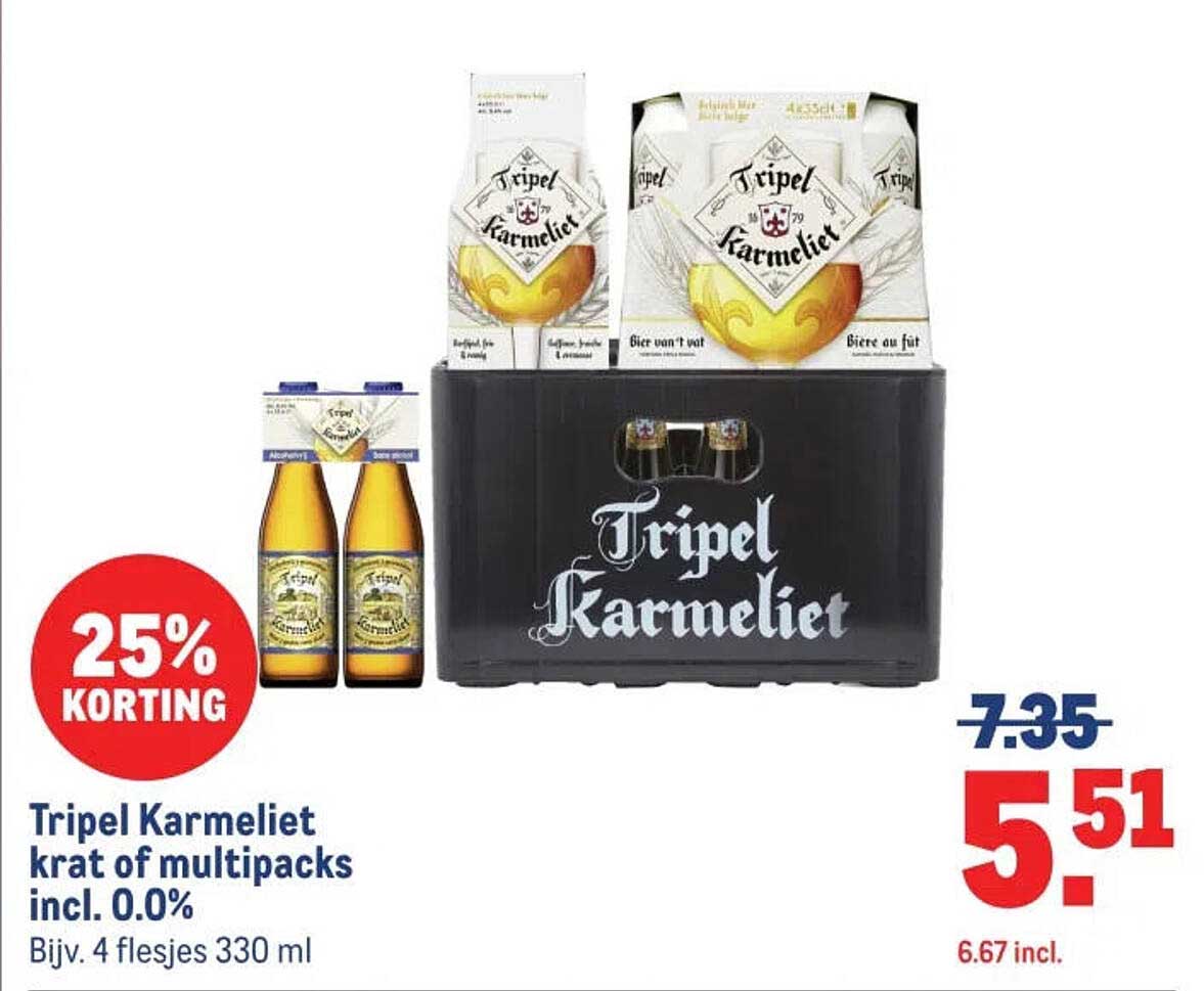 Tripel Karmeliet krat of multipacks incl. 0.0%