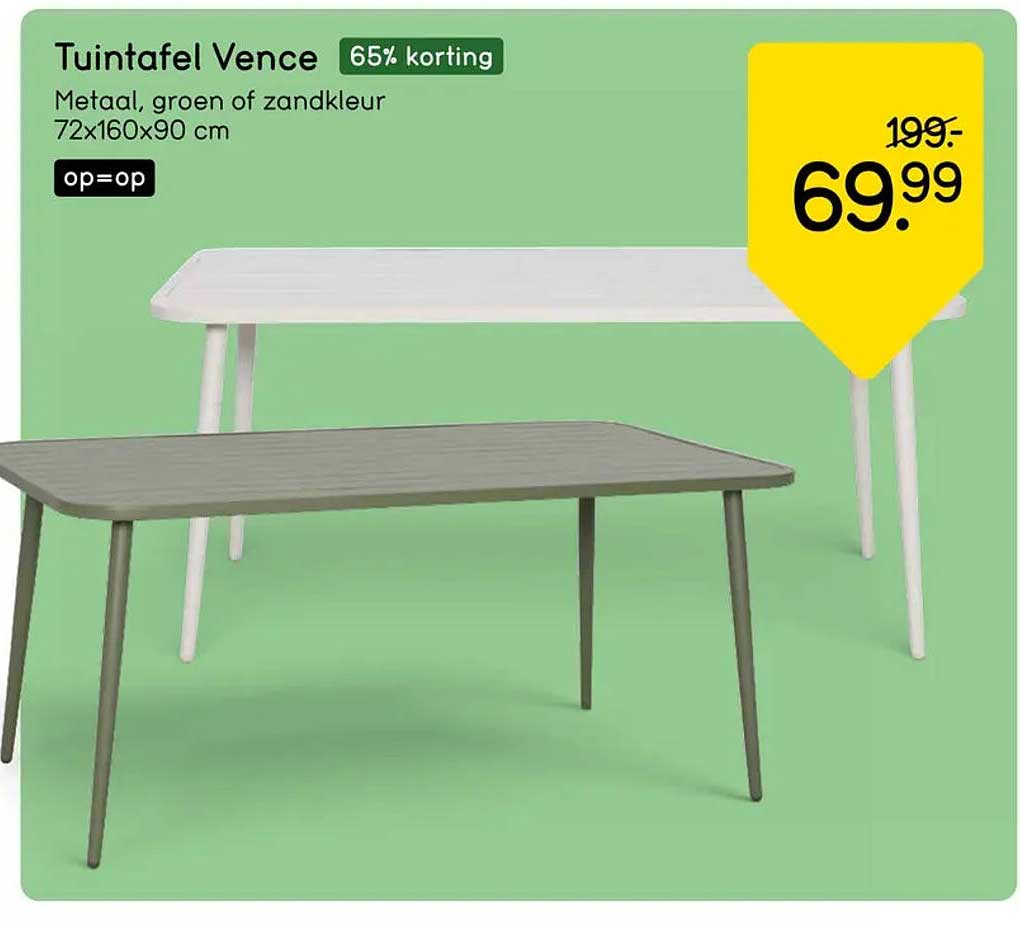 Tuintafel Vence 65% korting