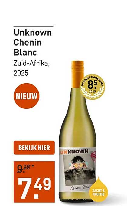 Unknown Chenin Blanc Zuid-Afrika, 2025