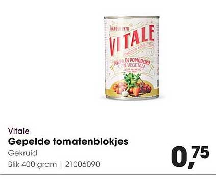 Vitale Gepelde tomatenblokjes