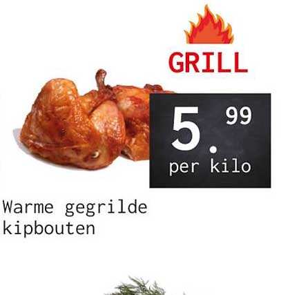 Warme gegrilde kipbouten