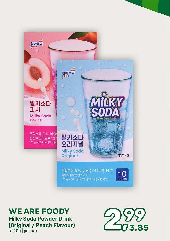 WE ARE FOODY Milky Soda Powder Drink (Original / Peach Flavour)