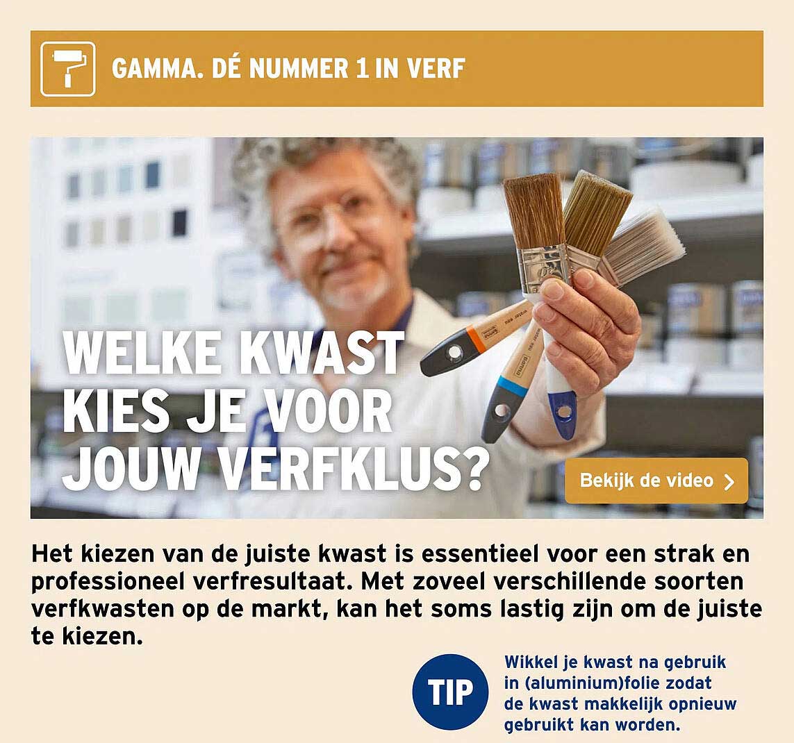 Welke kwast kies je voor jouw verfklus? Bekijk de video