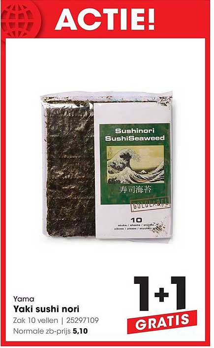 Yama Yaki sushi nori 1+1 GRATIS