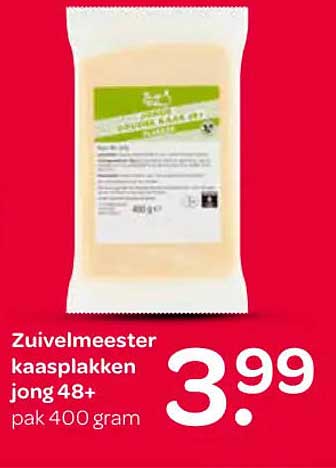 Zuivelmeester kaasplakken jong 48+ pak 400 gram
