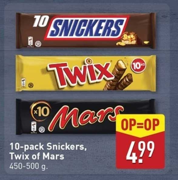 10-pack Snickers, Twix of Mars