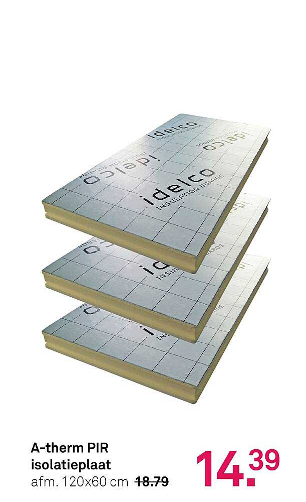 A-therm PIR isolatieplaat afm. 120x60 cm