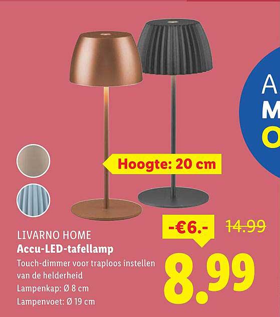 Accu-LED-tafellamp