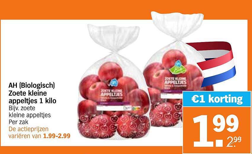 AH (Biologisch) Zoete kleine appeltjes 1 kilo