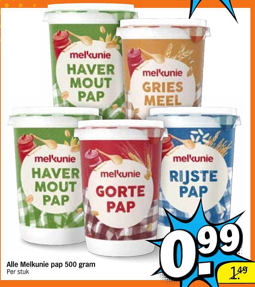Alle Melkunie pap 500 gram