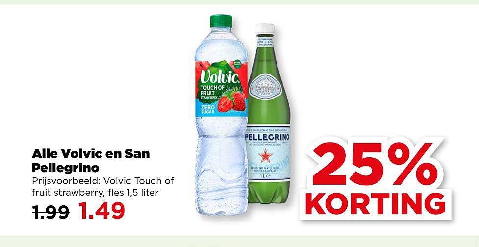 Alle Volvic en San Pellegrino