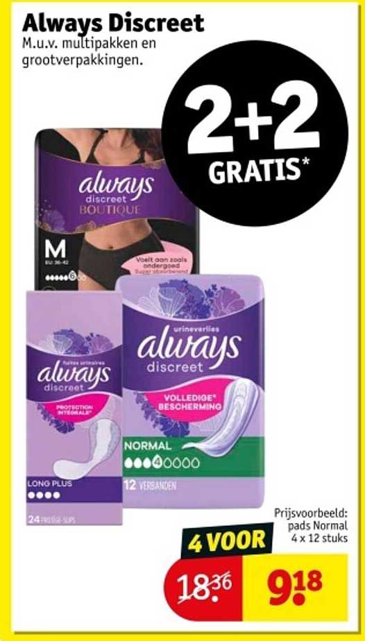 Always Discreet: 2+2 GRATIS