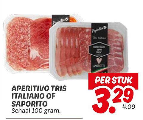 APERITIVO TRIS ITALIANO OF SAPORITO
