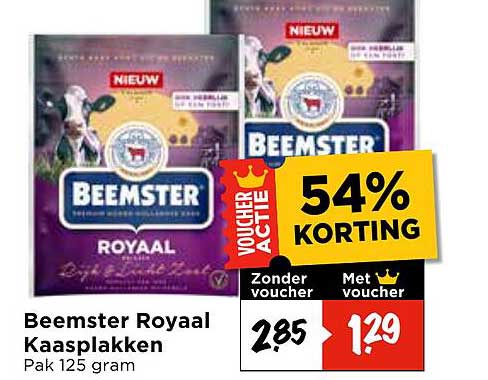 Beemster Royaal Kaasplakken Pak 125 gram