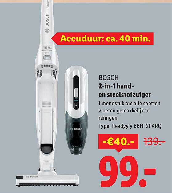 BOSCH 2-in-1 hand- en steelstofzuiger