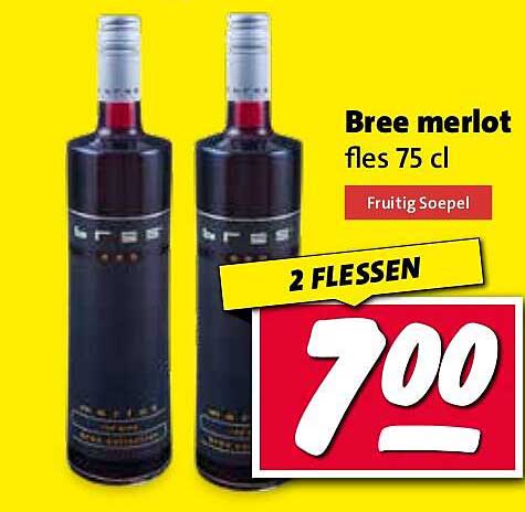 Bree merlot fles 75 cl