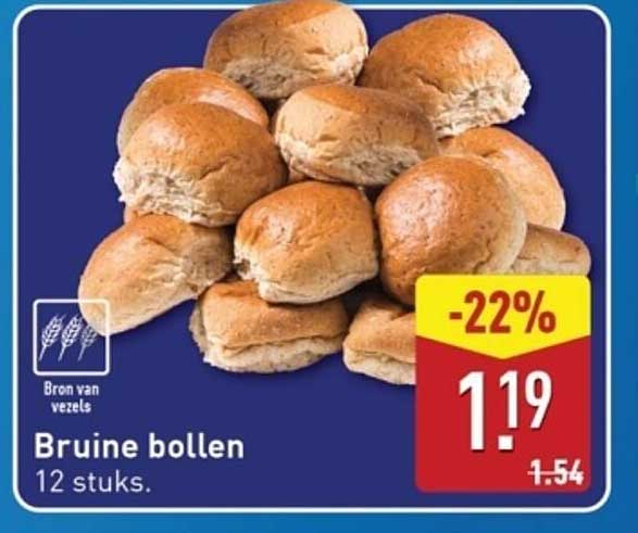 Bruine bollen 12 stuks.
