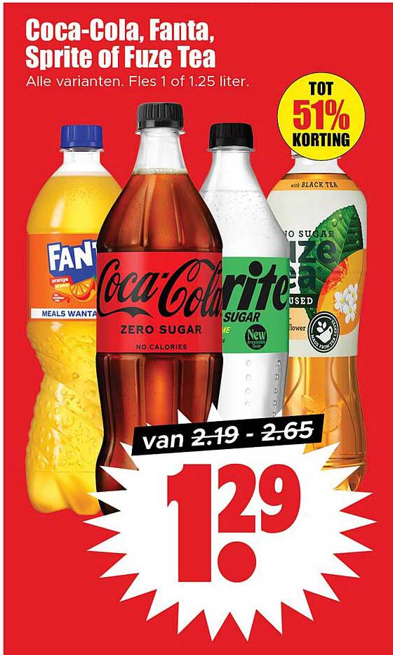 Coca-Cola, Fanta, Sprite of Fuze Tea
