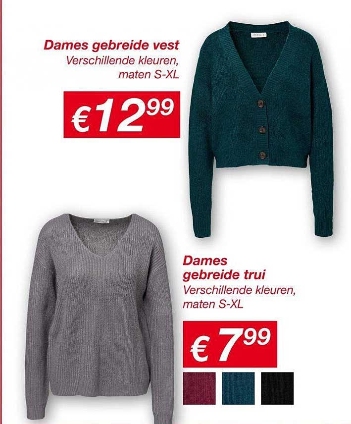 Dames gebreide vest